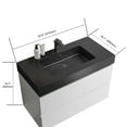 thumbnail image 4 of Bathroom Vanity with Sink, Wall Mounted Floating Bathroom Vanity with Large Storage and 2 Drawers, 36'' Modern Bathroom Sink Cabinet, 4 of 5