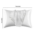 thumbnail image 3 of HomeDm Satin Silk Pillowcase for Hair and Skin Health, Natural Silk Pillow Cover with Hidden Zipper Both Side Silk 1 pcs Queen 20"x 30", 3 of 9