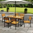 thumbnail image 4 of Costway Dining Chair Set of 2 Modern Patio Chairs/Acacia Wood Backrest, Slanted Seat, 4 of 8