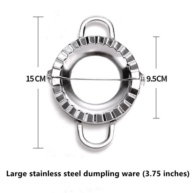Stainless Steel Dumplings Maker Dumpling Molds Dumpling Skin Maker (9.5 Cm, 7.5 Cm) Chinese Dumpling Cutter Pie Ravioli Empanadas Press Mold (9.5, 7.5 Cm In Dumpling Press Mold)