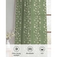 thumbnail image 6 of Sage Green Floral Sheer Curtains 84 Inch Length 2 Panels Set for Living Room/Bedroom, Spring Flowers Kitchen Curtains with Grommet Semi-Sheer Curtains Drapes Voile Window Treatments 42"x84"x2, 6 of 7