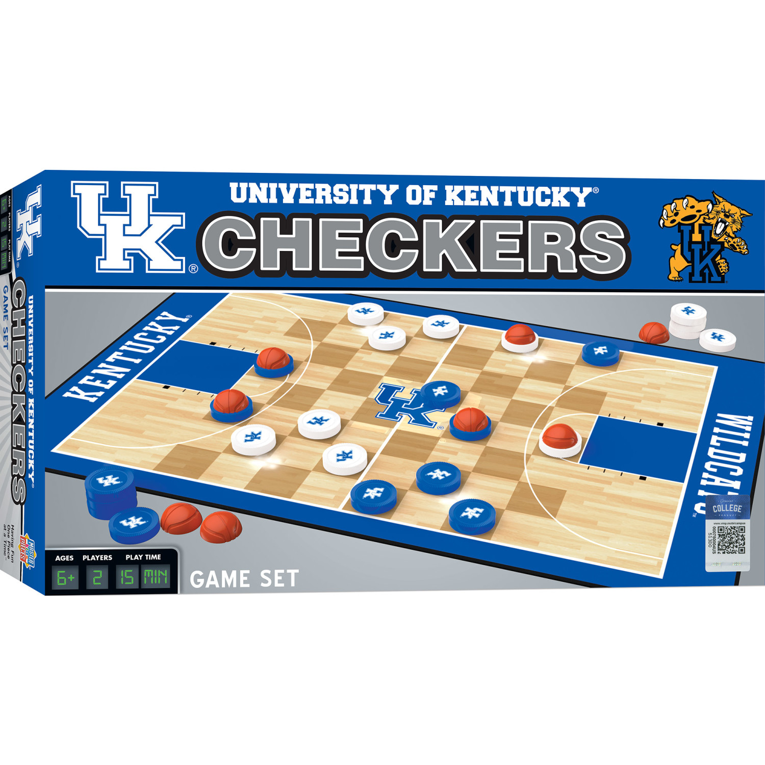 MasterPieces Officially licensed NCAA Kentucky Wildcats Checkers Board Game for Families and Kids ages 6 and Up - image 2 of 5