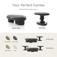 thumbnail image 2 of Kavren Modern Oval Glossy 2-Piece Coffee Table Set, Dark Gray, 2 of 15