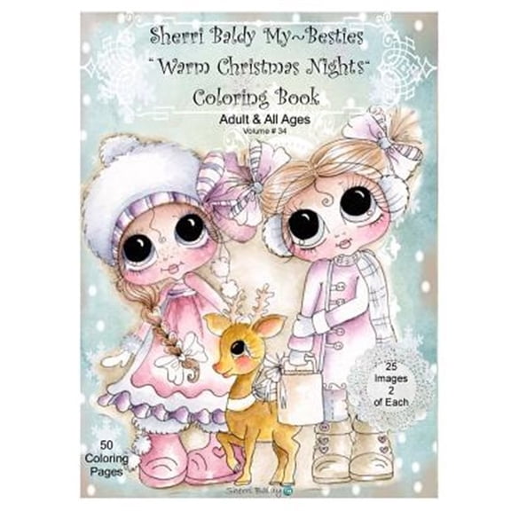 Pre-Owned Sherri Baldy My Besties Warm Christmas Nights Coloring Book