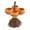 B, variant on Halloween Witch Broom Snack Bowl Stand with Ceramic Pumpkin Cups, Spooky Witch Broom Serving Tray Holder, Fall Harvest Party Condiment Dip Bowl Set for Halloween Table Decor, 3 PC Pumpkin Cup