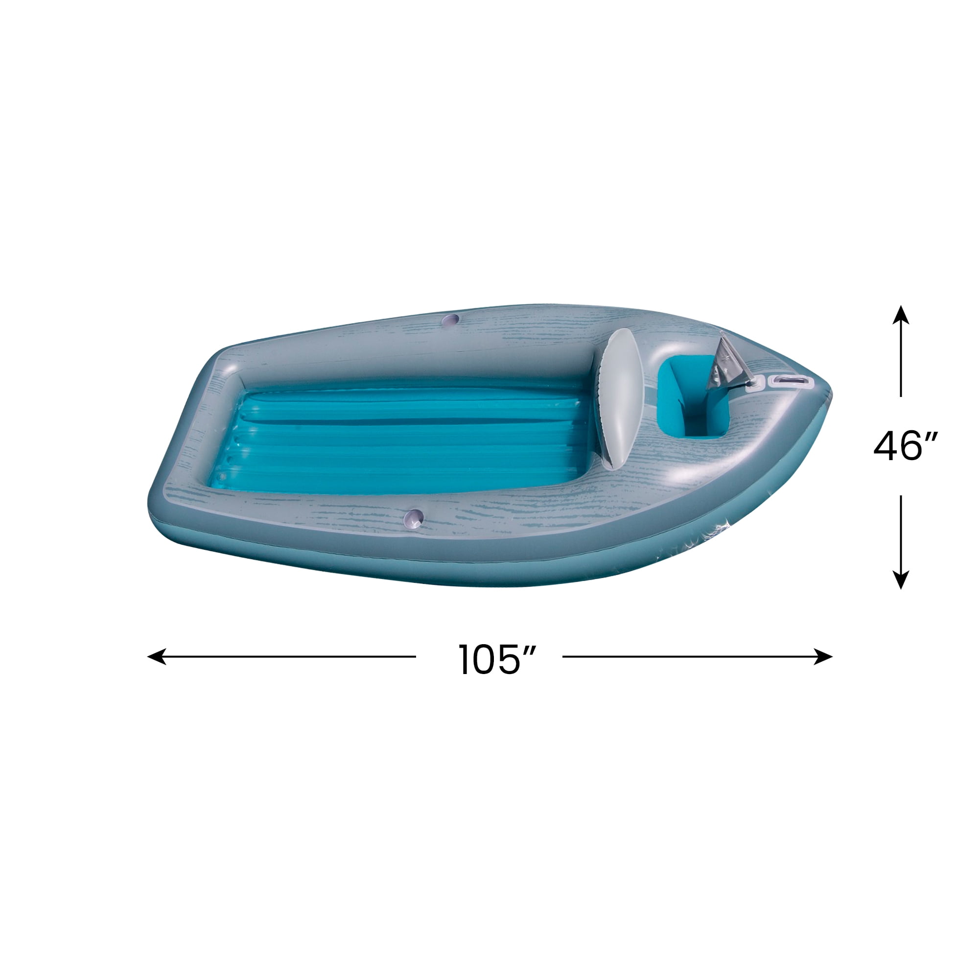 Swimline 8.75' Inflatable Classic Boat Cruiser with Cooler 1-Person Swimming Pool Float -