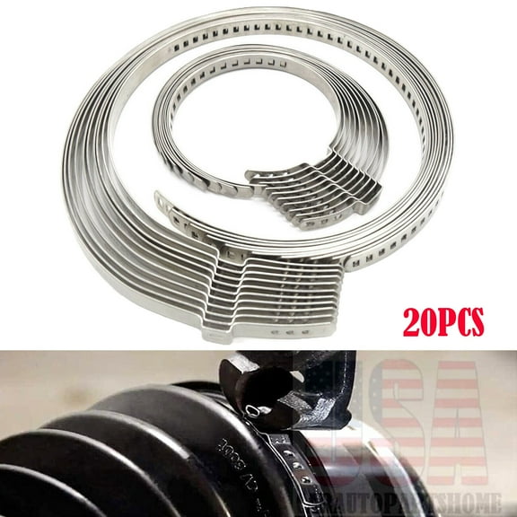 20 Pcs Universal Adjustable Axle CV Joint Boot Crimp Clamps Large   Small Kit US