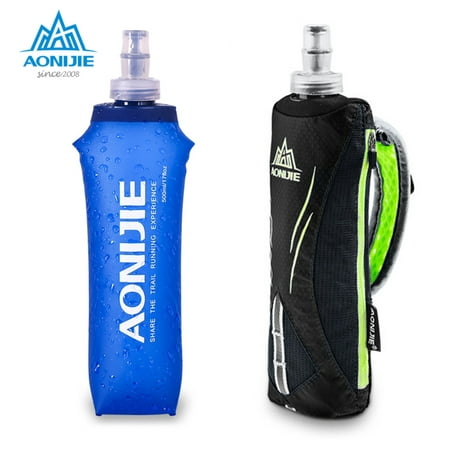 AONIJIE 500ML Water Bladder + Handheld Bag, Handheld Water Bottle Hydration Water Bag for Outdoor Running Camping Hiking