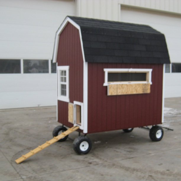 Little Cottage Barn Chicken Coop with Wheels 4L x 6W ft. Walmart