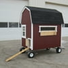 Little Cottage Barn Chicken Coop with Wheels - 4L x 6W ft.