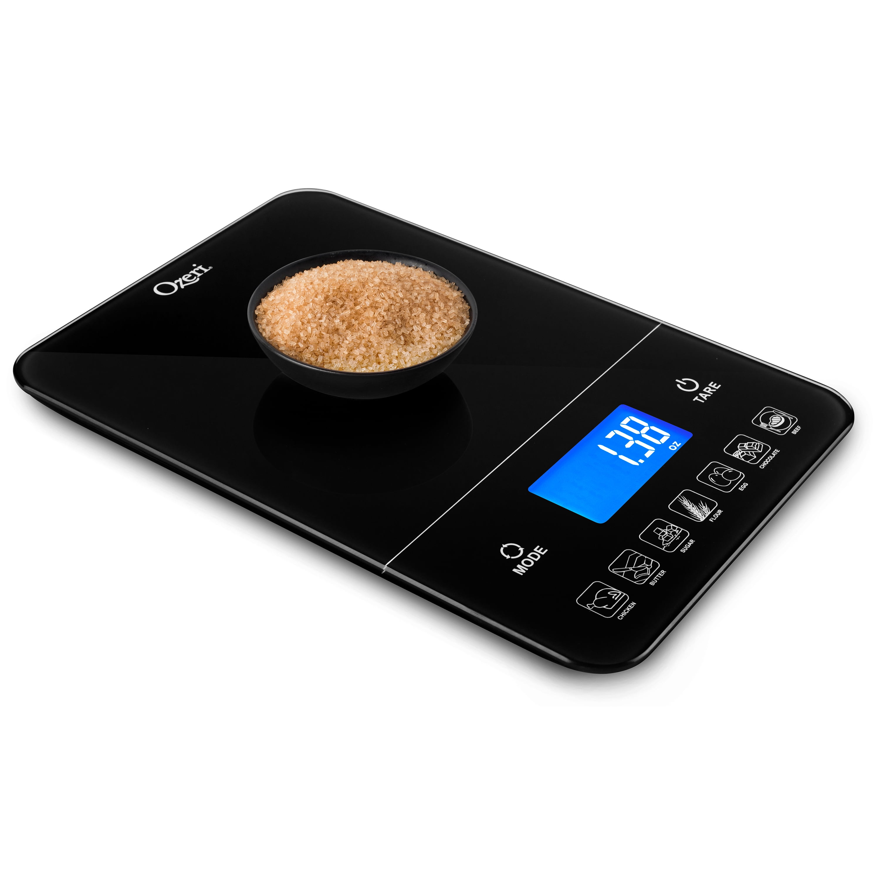 Ozeri Touch III 22 lbs. (10 kg) Digital Kitchen Scale with Calorie Counter  in Tempered Glass ZK19-GN - The Home Depot