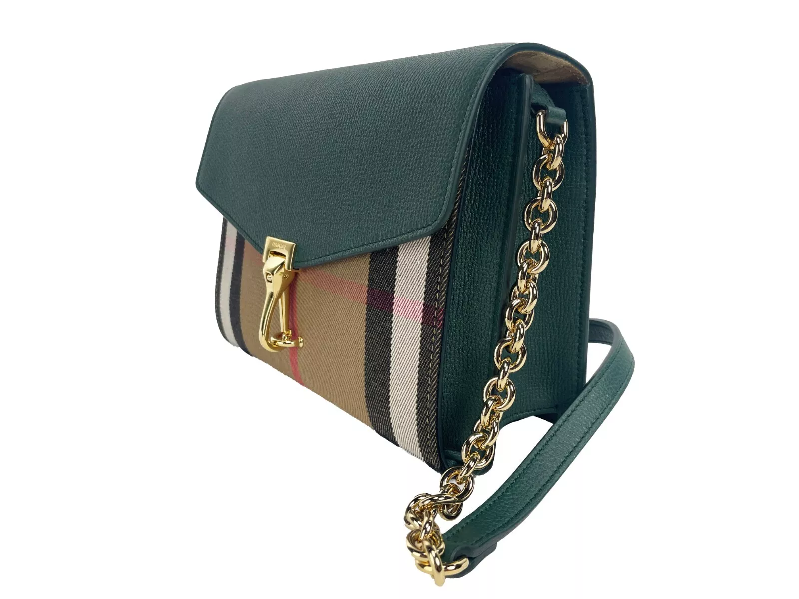 BURBERRY 【MACKEN】バッグ Burberry Macken Crossbody Bag Leather and House Check Canvas