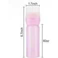 thumbnail image 2 of NOGIS Root Comb Applicator Bottle, 6 OZ Hair Color Applicator Brush, Smooth Hair Dye Comb Applicator Squeeze Bottle for Hair Dye, Water, Liquid, Oil Dispenser with Graduated Scale, 3 Pack, 2 of 7