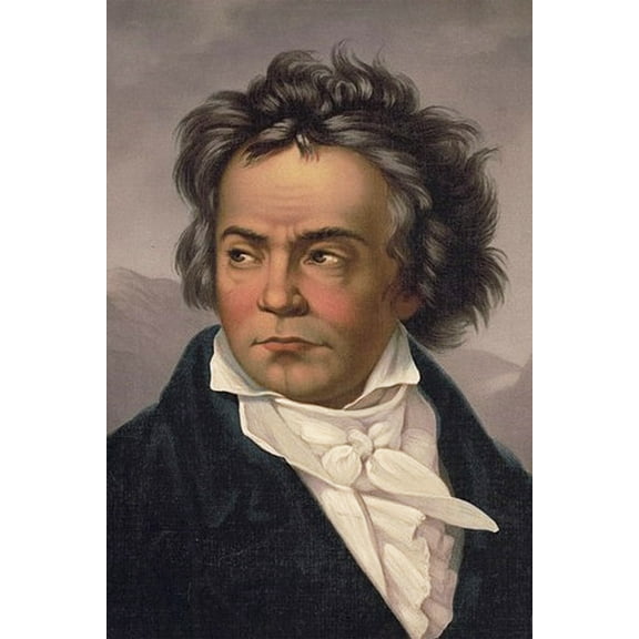 24x36 gallery poster, Beethoven in 1819 portrait by Ferdinand Schimon