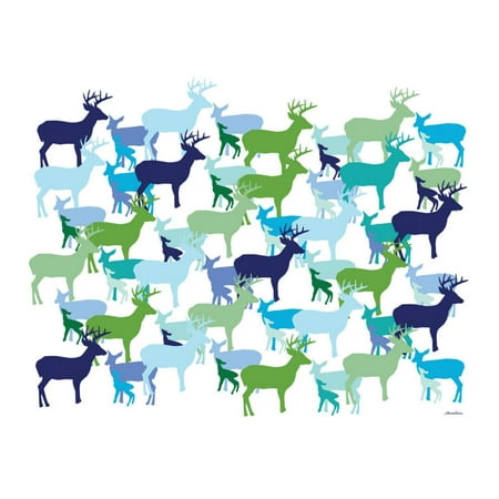 Deer Pattern - Cool Deer Pattern Print Wall Art By Avalisa