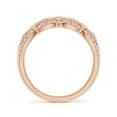 thumbnail image 2 of ANGARA Natural 0.2 Ct. Diamond Non Eternity Anniversary Ring in 14K Rose Gold for Women (Ring Size: 3), 2 of 9