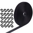 thumbnail image 2 of Sangles en Nylon Ecohintz Réutilisables 5M Rouleau de Fermeture Éclair en Nylon avec 20 Boucles de Came Réglables - Robuste pour Équipement, Cargo & Lot Extérieur / Sécurisé & Écologique, Sangles Réglables, Noir, 2 of 6