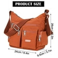 thumbnail image 6 of PULLIMORE Women's Waterproof Nylon Casual Crossbody Shoulder Messenger Bag Travel Purse Handbag with Multi Pocket, Orange, 6 of 10