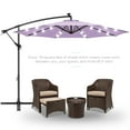 thumbnail image 3 of Best Choice Products 10ft Solar LED Offset Hanging Outdoor Market Patio Umbrella w/ Adjustable Tilt - Lavender, 3 of 8