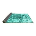 thumbnail image 2 of Ahgly Company Indoor Square Persian Turquoise Blue Traditional Area Rugs, 8' Square, 2 of 4