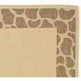 thumbnail image 3 of SAFAVIEH Courtyard Andrea Solid Bordered, Set of 2 Indoor/Outdoor Area Rug Natural/Chocolate, 6'6" x 9'6", 3 of 3