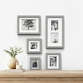 thumbnail image 5 of Gallery Solutions - 11"x14" Flat Wall Frame - Double White Mat, for 8x10 Photos - Grey, 5 of 12