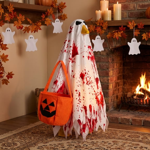 Hometravel Halloween Witch Porch Goose Clothing for 23 Inch Goose, Spooky Costume for Garden and Yard Decor, Outdoor Geese Outfit for Holiday Display