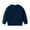 Navy, variant on Ohufall Toddler Boys Girls Cotton Knitted Tops 3-8 Years, Solid Color Casual Long Sleeve Pullover Warm Shirts Autumn Winter Soft Comfy Crew Neck Blouses for Kids