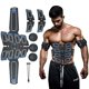thumbnail image 3 of 1 entrenador muscular Estimulador de músculos abdominales Banda de entrenamiento muscular de brazos y piernas Cinta de entrenamiento físico Hombres y mujeres Ejercicio de oficina en casa (azul), 3 of 5