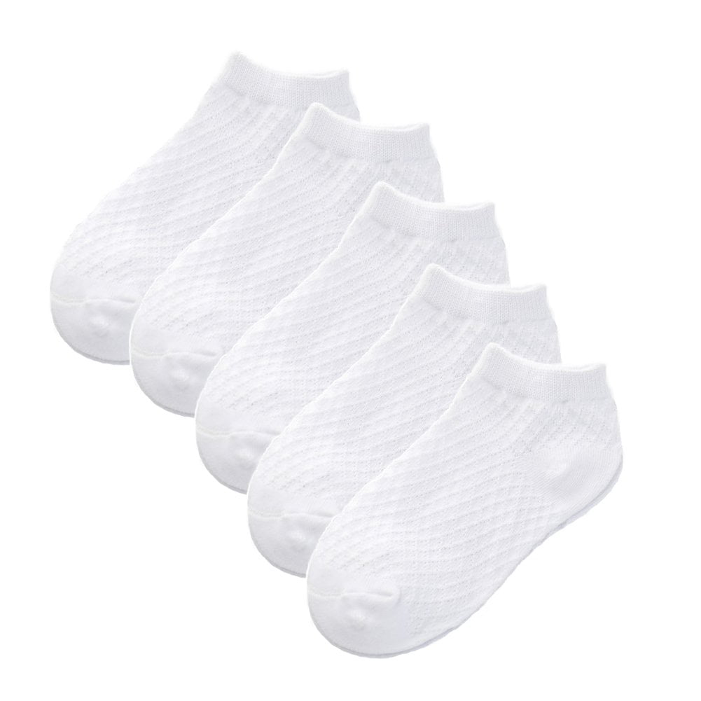 Rational saddle Sideways Looching Pack of 5 Mesh Thin Baby Girls Boys Cotton White Socks Toddler  Kids No Show Ankle Socks 1-8T… (1-3 Y, Mesh White) - Walmart.com