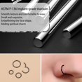 thumbnail image 3 of xianyou-Titanium Nose Rings 20G 18G 16G Nose Rings Hoops Septum Clicker Hinged Segment Ring Cartilage Helix Tragus Conch Daith Rook Hoop Earring, Diameter 5mm to 12mm Silver Gold Body Piercing Jewelr, 3 of 4