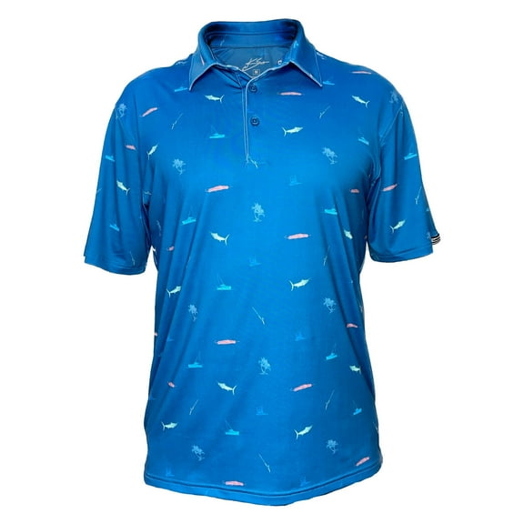 KSCOTT Caribbean Soul Polo Blue, Medium Short Sleeve Shirt