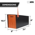 thumbnail image 2 of Ilyapa Locking Mailbox with Lock and Key Modern Mailboxes for Outside Post Mount - Black Powder Coated Steel & Printed Redwood Trim, All Weather, 2 of 9