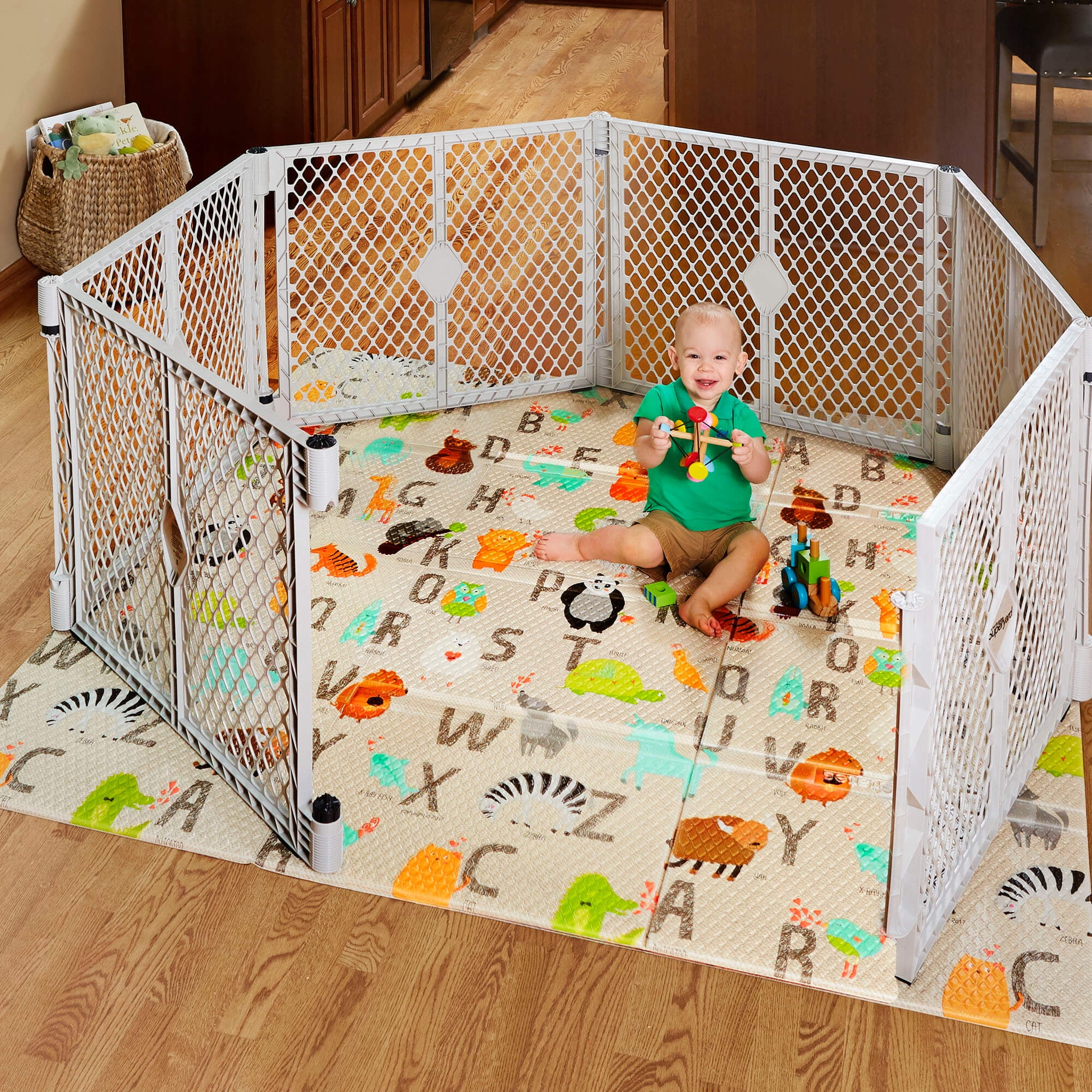 play yard and play mat
