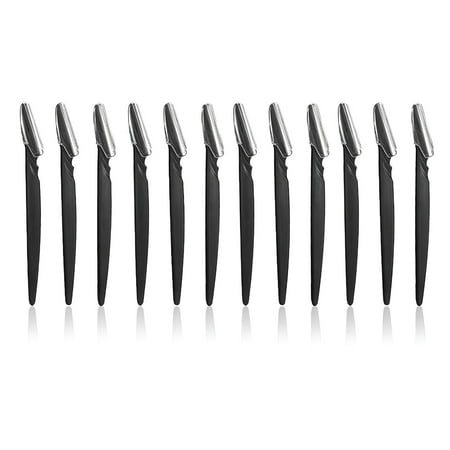 EXLEAF 2026 New Men S Touch Up Razors for Mustache Beard (Black 5.8 Inches 12 Pack) for Grooming Facial Hair Mustache Trimming Beard Shaping Personal Care Travel