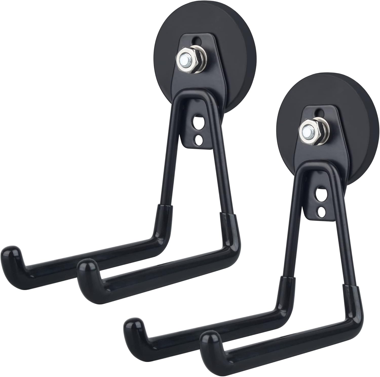 FEFEFW-Magnetic Hooks,Heavy Duty Extra Large Hooks,Power Tool Organizer for Workshop Organization, 2 Pack Tool Hooks for Cordless Drill,Garden Tool,Metal Cabinet,Steel Pegboard(Black)