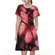thumbnail image 1 of Fotbe pink butterfly Vestido Largo de Moda para Mujer, Vestido Tipo Camiseta con Manga Corta y Estilo Casual a Rayas y Bloques de Color, 1 of 6