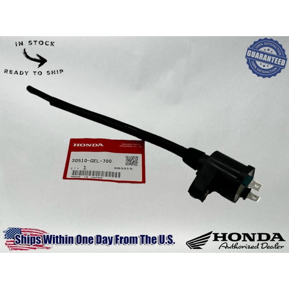 Honda Genuine OEM Authentic Ignition Coil 30510-GEL-700