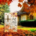 thumbnail image 5 of Fall for Jesus Pumpkins Garden Flag 12x18 Double Sided Fall Autumn Religious Cross Small Yard Flags for Outside Seasonal Flags Farmhouse Yard Garden Outdoor Decor, 5 of 6