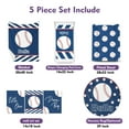 thumbnail image 3 of Custom Baby Bedding Set for Boys-Blue Baseball Pattern,Personalized Name 5 Pcs Nursery Bedding-Soft Chic Blanket,Sheet,Changing Pad Cover, Room Rug and Wall Art Set for Newborns Gifts, 3 of 8