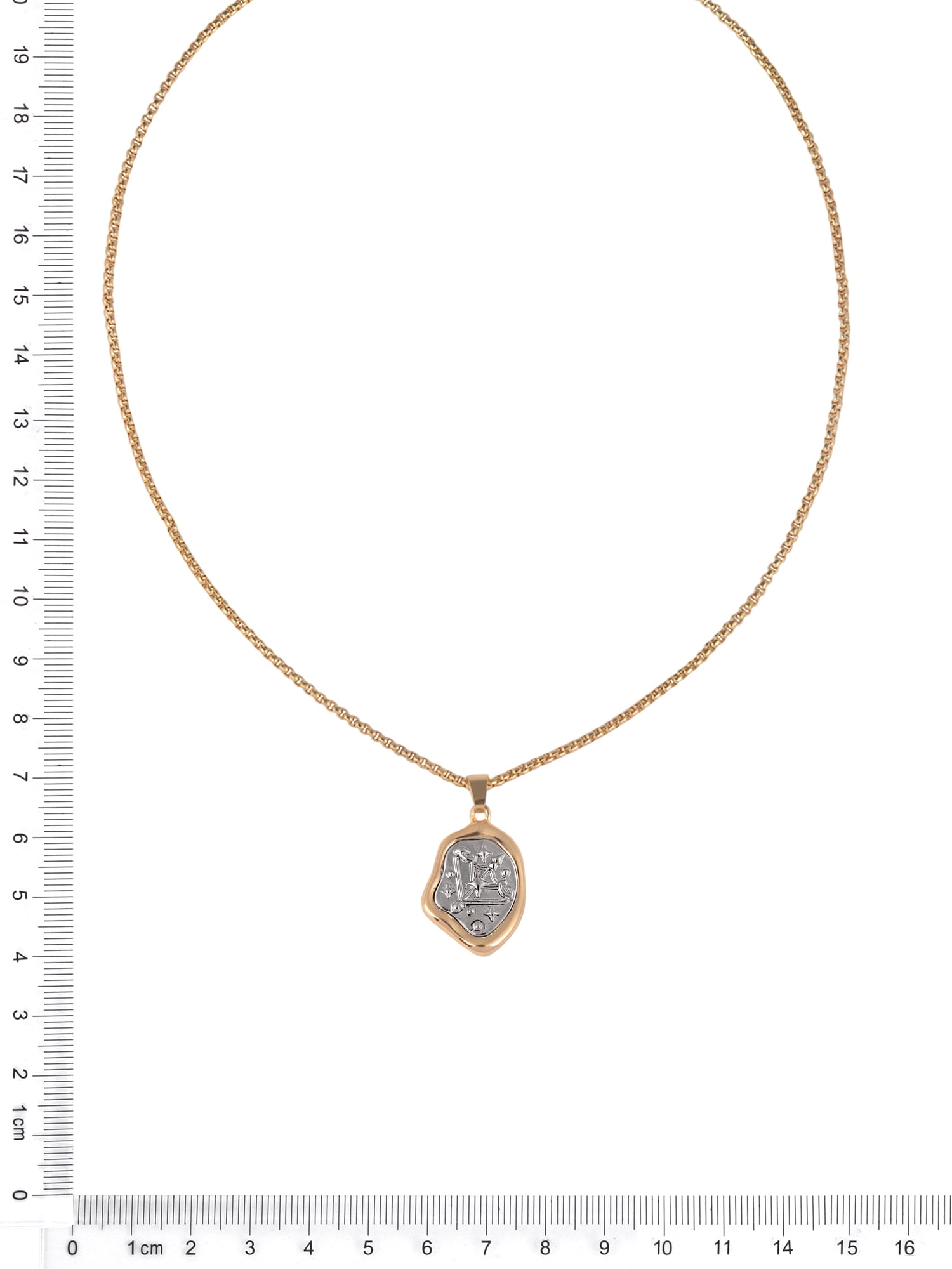 Time and Tru Goldtone Silvertone Reversible Pendant "Sagittarius" Necklace