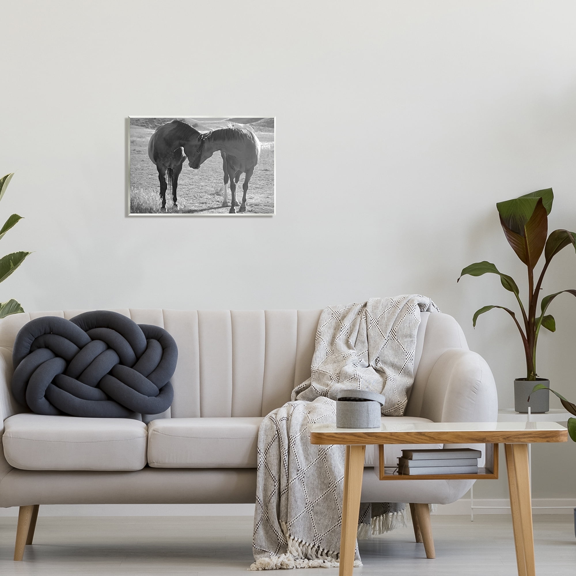 Stupell Industries Horses Hugging Photography Animals & Insects Photography Unframed Art Print Wall Art, 19 x 13