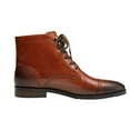 thumbnail image 2 of Santimon Men Genuine Leather Dress Boots Classic Casual Ankle Boots Brown 11 US, 2 of 7