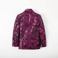 thumbnail image 2 of Visaccy Boys' Formal Suits Blazer Embroidered Purple Feather Pattern With diamond-studded Toddler Boy Dress Coat Purple Satin jacket, 2 of 5