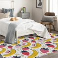 thumbnail image 4 of Strawberry Rugs for Living Room Bedroom - Banana Rug 4x5 - Fruit Carpet for Home Decor - Washable Non Slip Patterned Indoor Large Area Rug - Soft & Low Pile (ZJ&467), 4 of 7