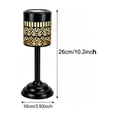 thumbnail image 3 of Aaihamo Outdoor Solar Table Lamp, Black Openwork Waterproof Ironwork LED Projection Light, Solar Powered Peony Flower Table Lamp for Outdoor Garden Yard, 3 of 6