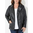thumbnail image 4 of Catherines Women's Plus Size Faux Leather Moto Jacket, 4 of 5