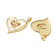 thumbnail image 2 of Brass Micro Pave Cubic Zirconia Pendants with Shell Mother Themes Real 18K Gold Plated Rack Plating Lasting Plated Heart 26.5x22x3.5mm Hole: 4.5x3.5mm, 2 of 3