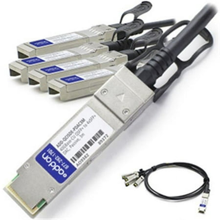 UPC: 0821455493175 | 3M 40GB DAC QSFP-4SFP10G-CU3M/ 332-1368 QSFP+ TO 4XSFP+ 40GBASE-CU