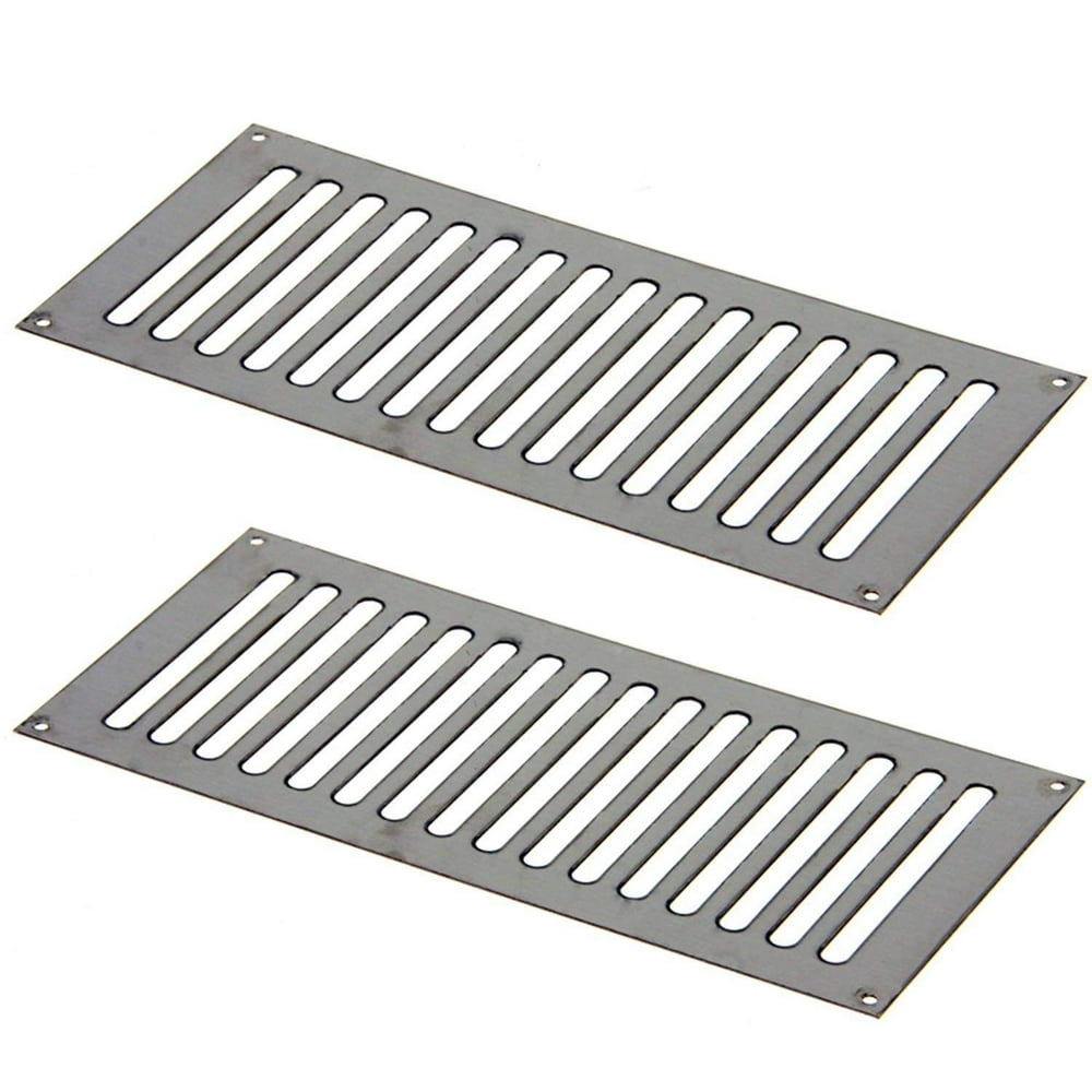 HPC Flat Stainless Steel Enclosure Vents, 12" x 6", Set of 2 Walmart